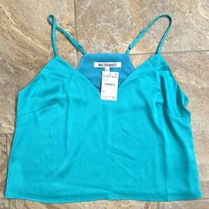 NWT Walter Baker Teal‎ Women's Top Pretty Summer L